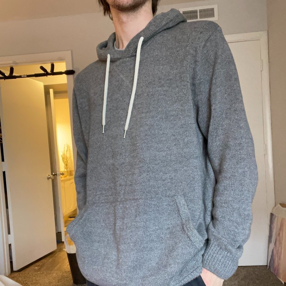 H&M Gray Sweater Knit Hoodie